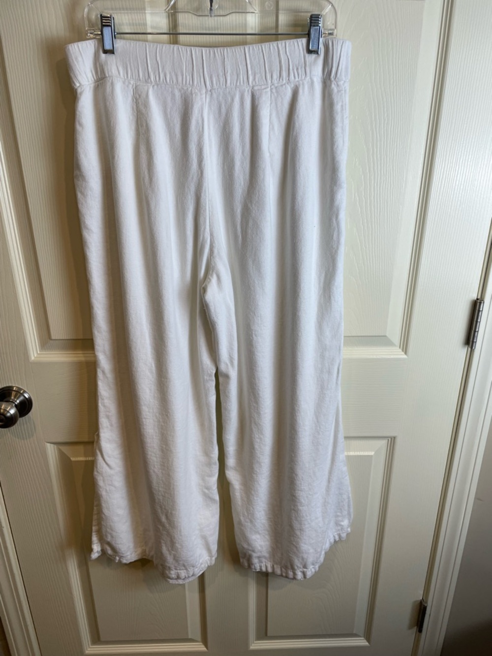 Abercrombie linen blend Wide-Leg Pants large - Picture 3 of 13